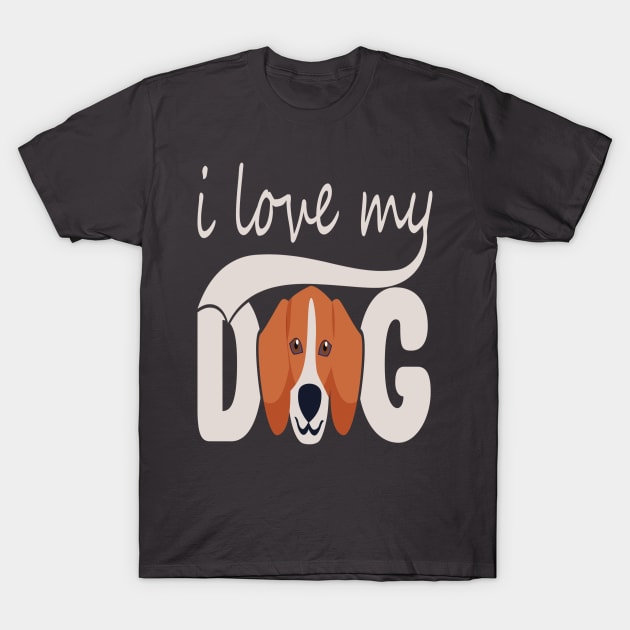 I love my dog. T-Shirt by omnia34